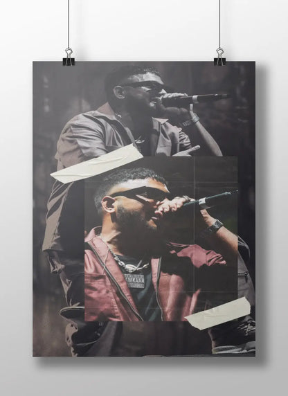 Raftaar Concert Poster – Street Tape Art Style | Indian Hip-Hop Wall Decor