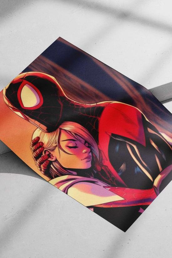 Spider-Man and Gwen Stacy (Marvel Comics) Main Subject: Spider-Man and Gwen Stacy (Marvel Comics) Matte poster print —