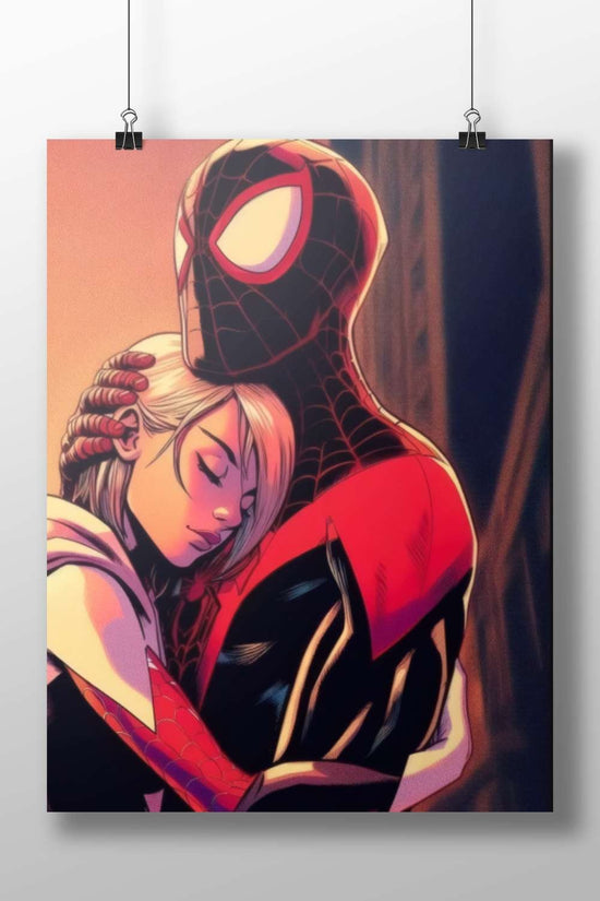 Spider-Man and Gwen Stacy (Marvel Comics) Main Subject: Spider-Man and Gwen Stacy (Marvel Comics) Matte BoizzBoard rigid