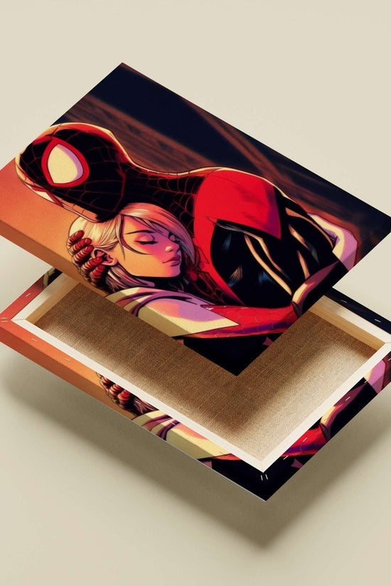 Spider-Man and Gwen Stacy (Marvel Comics) Main Subject: Spider-Man and Gwen Stacy (Marvel Comics) Canvas wall art —