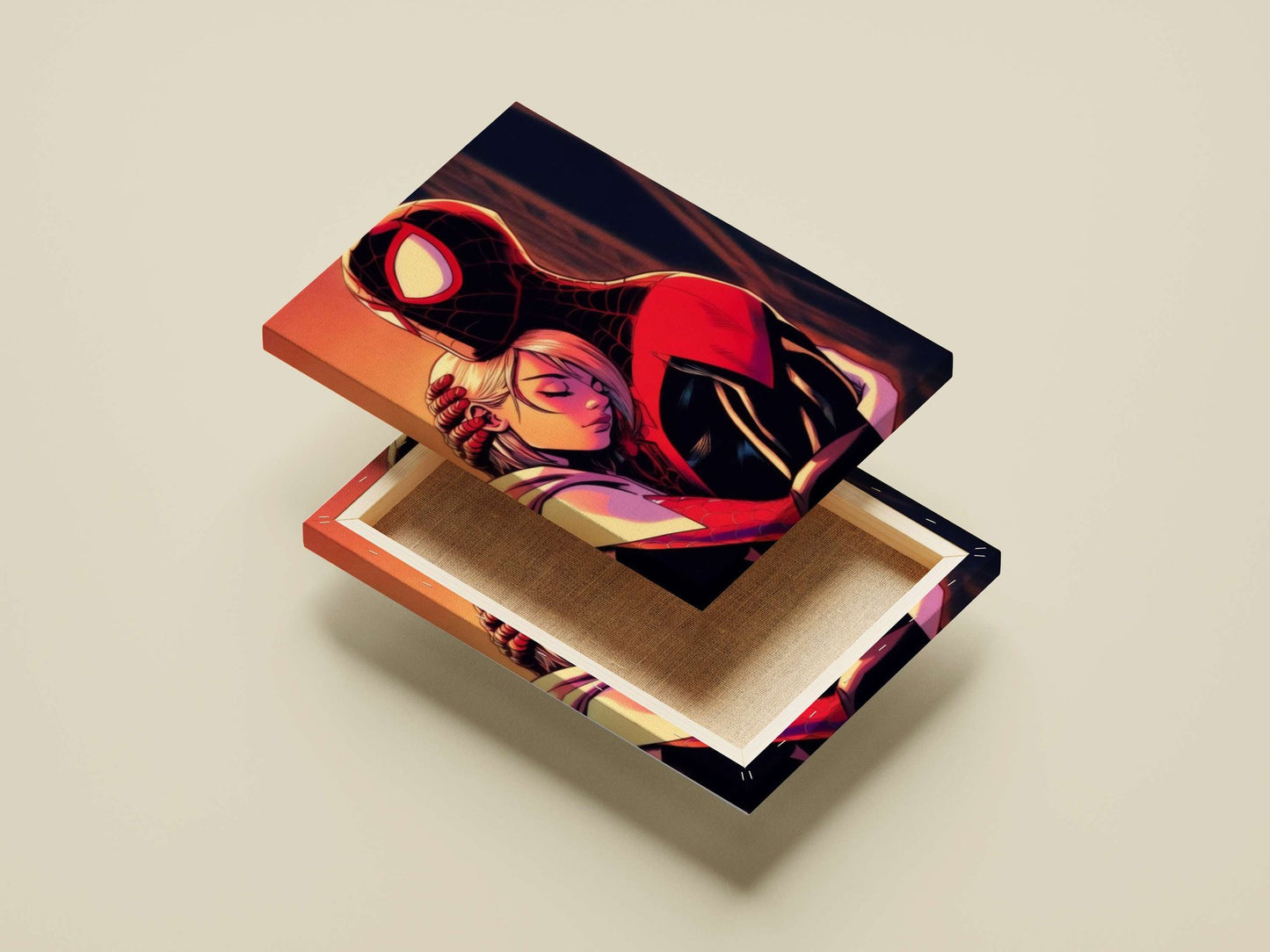 Spider-Man and Gwen Stacy (Marvel Comics) Main Subject: Spider-Man and Gwen Stacy (Marvel Comics) Canvas wall art —