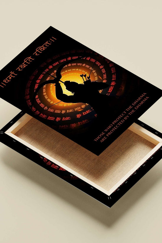 Lord Rama (Hindu deity) Main Subject: Lord Rama (Hindu deity) Canvas wall art — Sanatan wall art India | PosterBoizz