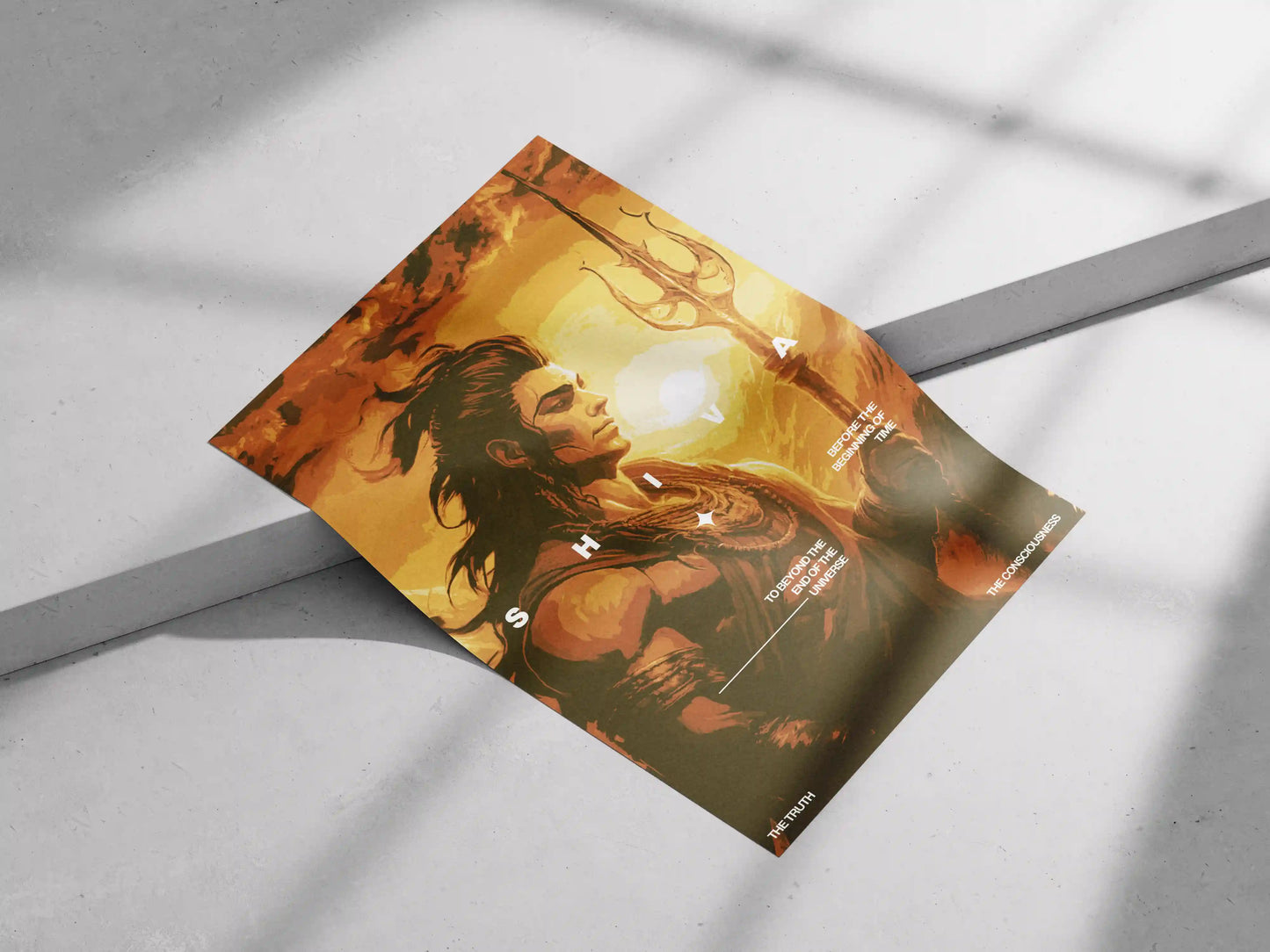 Shiva – The Consciousness Poster | Trishul Art of Lord Shiva the Eternal Truth