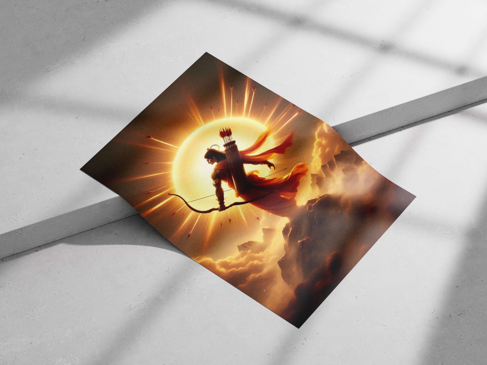 Lord Rama (Hindu deity from the Ramayana) Main Subject: Lord Rama (Hindu deity from the Ramayana) Matte poster print —