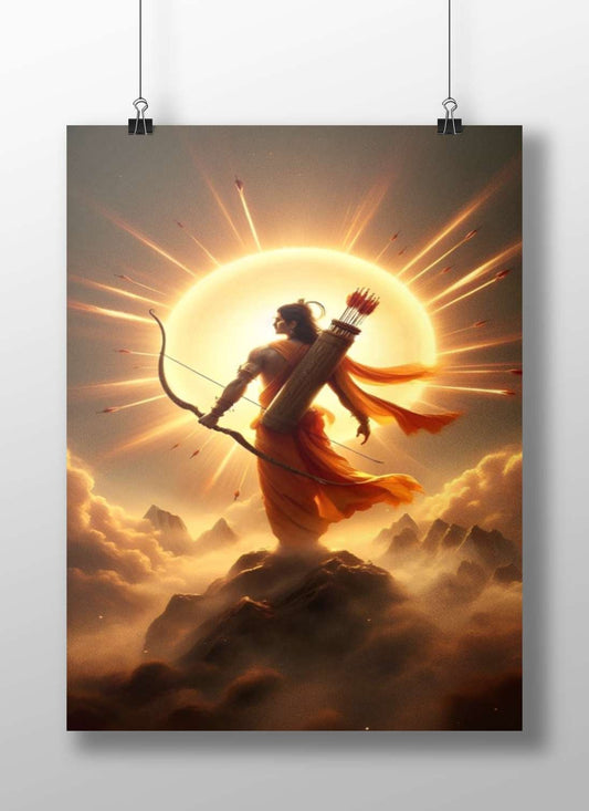 Lord Rama (Hindu deity from the Ramayana) Main Subject: Lord Rama (Hindu deity from the Ramayana) Matte BoizzBoard rigid