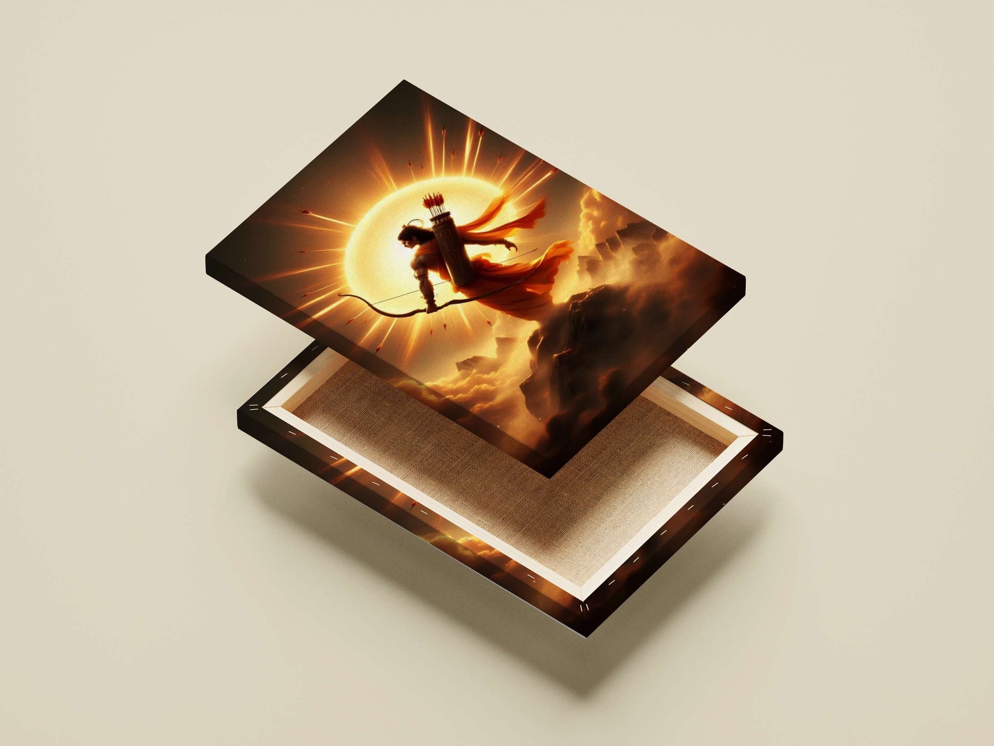 Lord Rama (Hindu deity from the Ramayana) Main Subject: Lord Rama (Hindu deity from the Ramayana) Canvas wall art — Sanatan