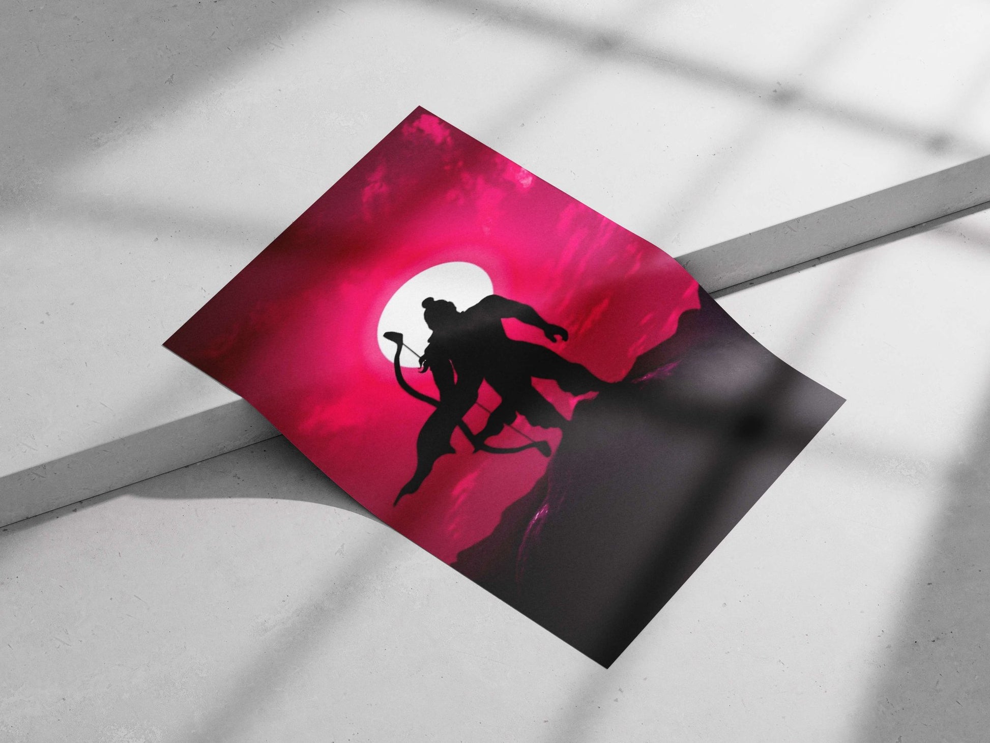 Lord Rama Main Subject: Lord Rama Matte poster print — Sanatan wall art India | PosterBoizz