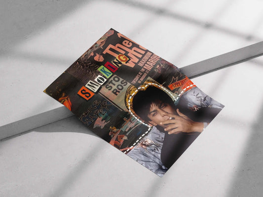SRK Smoking Poster – Retro Bollywood Grunge Wall Art | Shah Rukh Khan 90s Aesthetic Collage Print for Fans