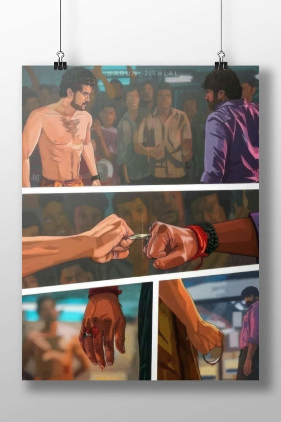 KGF (Chapter 1) characters Main Subject: KGF (Chapter 1) characters Matte BoizzBoard rigid print — Anime wall art India |