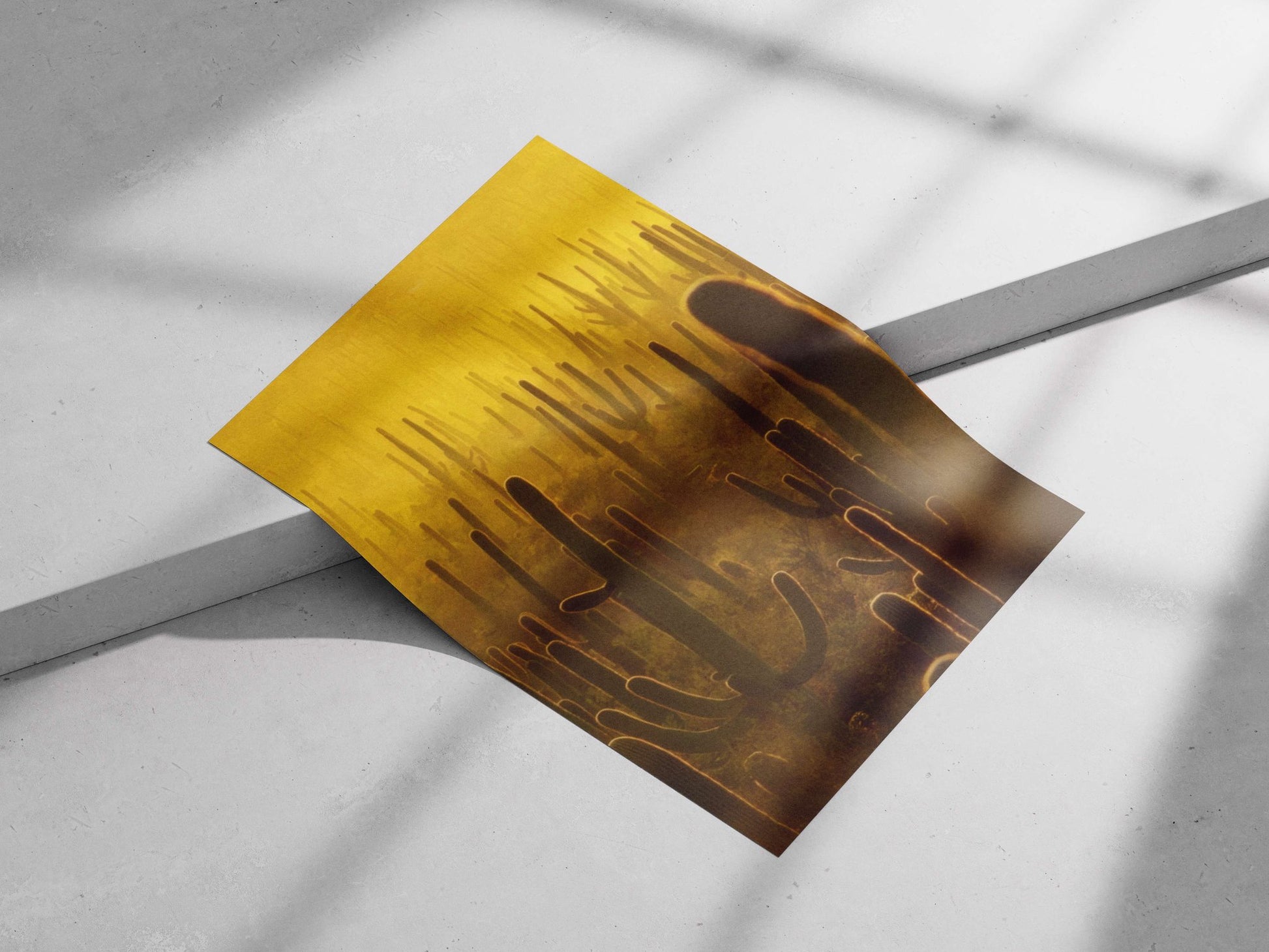 Saguaro cacti Main Subject: Saguaro cacti Matte poster print — Art wall art India | PosterBoizz