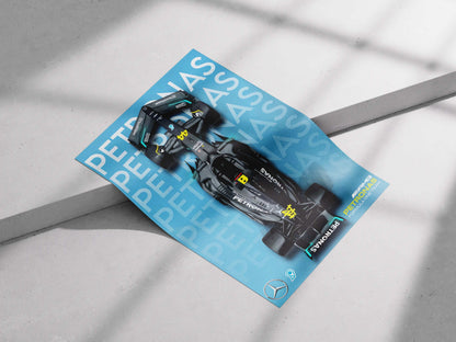 Lewis Hamilton Mercedes F1 Poster – AMG Petronas Formula 1 Car Wall Art