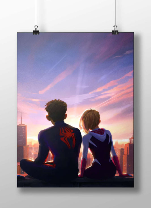 Miles Morales and Gwen Stacy from the Spider-Man franchise (Marvel Comics) Main Subject: Miles Morales and Gwen Stacy from