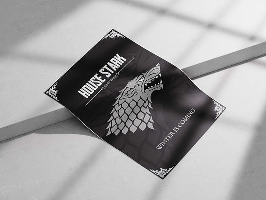 House Stark (Game of Thrones franchise) Main Subject: House Stark (Game of Thrones franchise) Matte poster print — Series