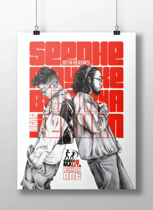 Seunhe and Muye (real names) Main Subject: Seunhe and Muye (real names) Matte BoizzBoard rigid print — Bollywood wall art