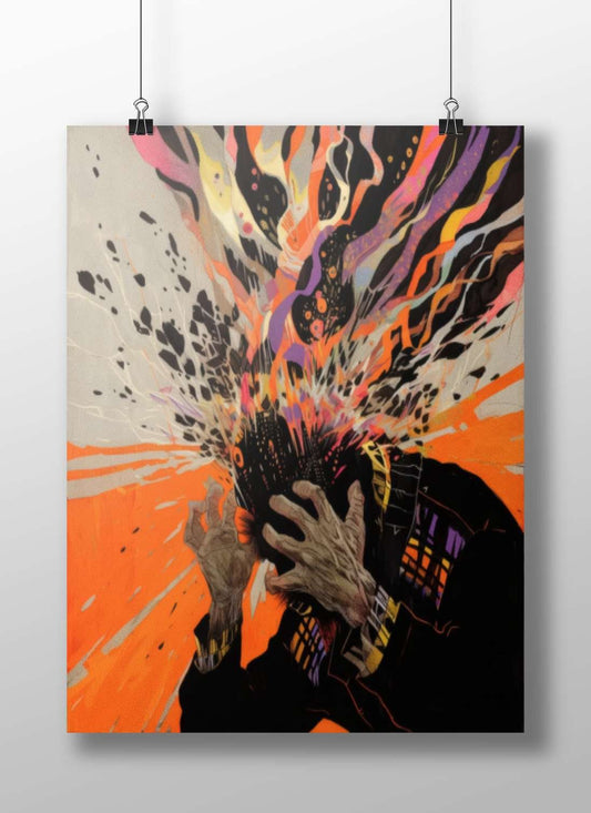 Human Figure Modern Digital Pop Art Matte BoizzBoard rigid print — Art wall art India | PosterBoizz