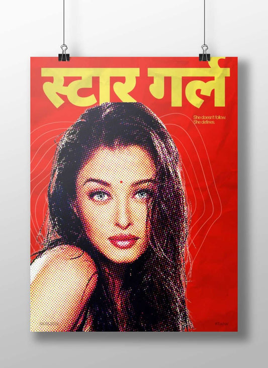 Bollywood Actress (exact name not specified on poster) Indian Media Industry Modern Digital Pop Art Matte BoizzBoard rigid