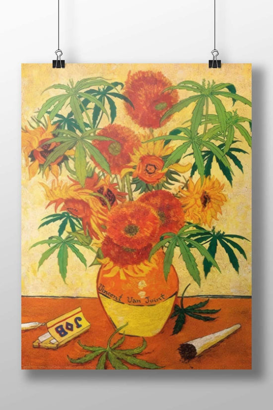 Sunflowers and Cannabis Plants Main Subject: Sunflowers and Cannabis Plants Matte BoizzBoard rigid print — Art wall art