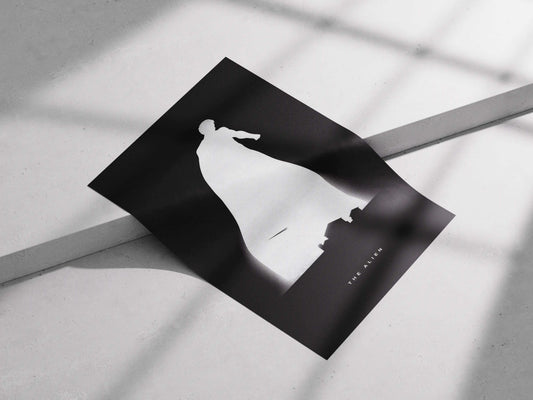 Superman "The Alien" Minimalist Art Poster - Kryptonian Origin & Clark Kent Tribute Print