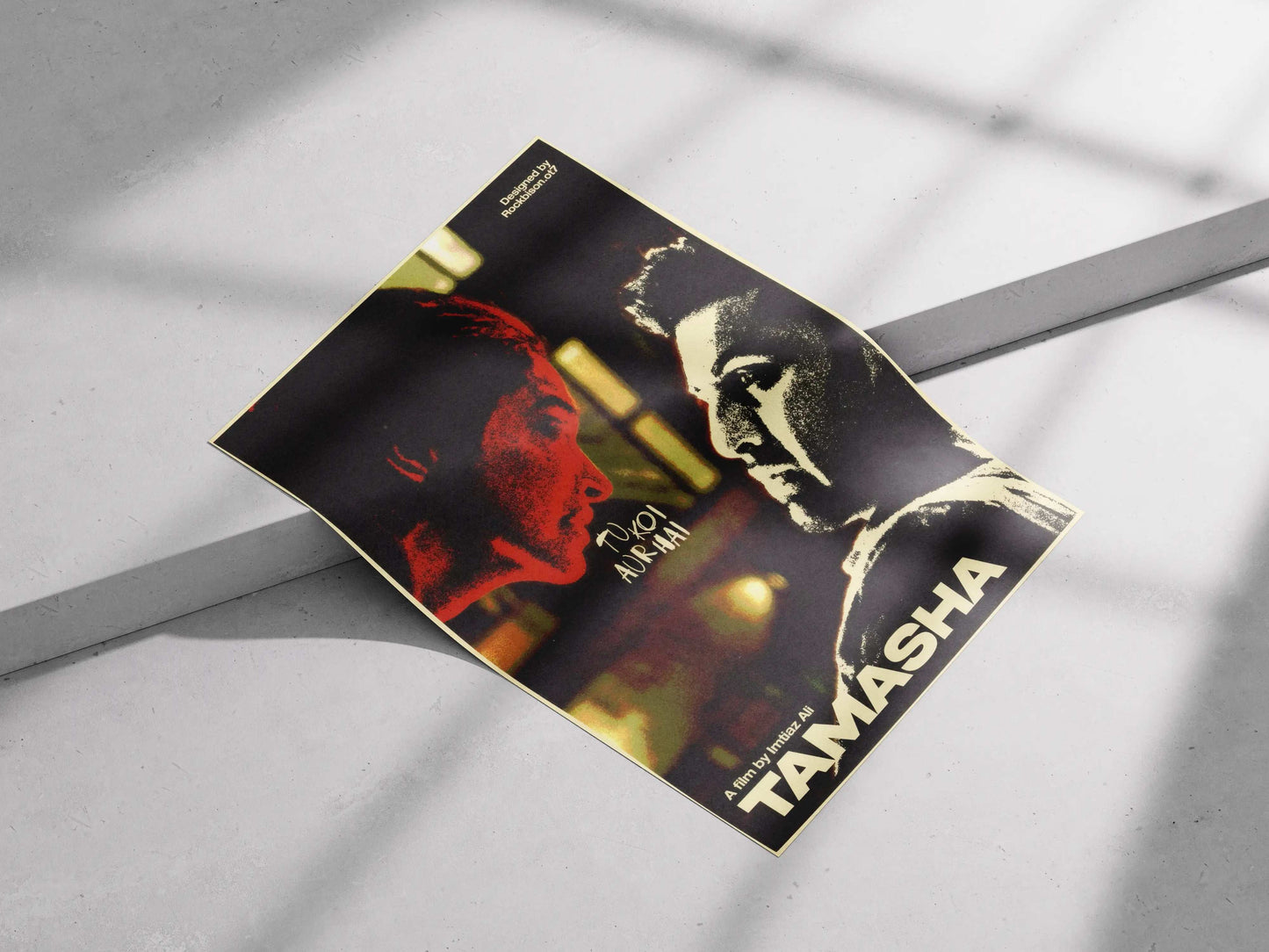 Tamasha “Tu Koi Aur Hai” Poster – Retro Bollywood Art Film Print | Ranbir Kapoor Minimalist Aesthetic Wall Decor
