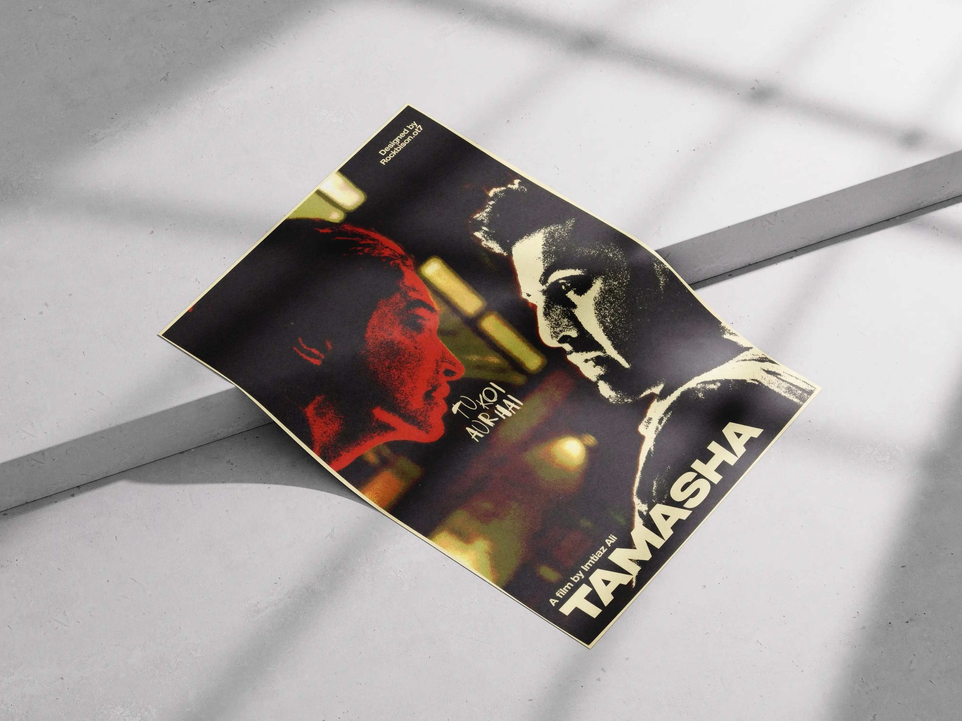 Tamasha “Tu Koi Aur Hai” Poster – Retro Bollywood Art Film Print | Ranbir Kapoor Minimalist Aesthetic Wall Decor