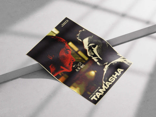 Tamasha “Tu Koi Aur Hai” Poster – Retro Bollywood Art Film Print | Ranbir Kapoor Minimalist Aesthetic Wall Decor