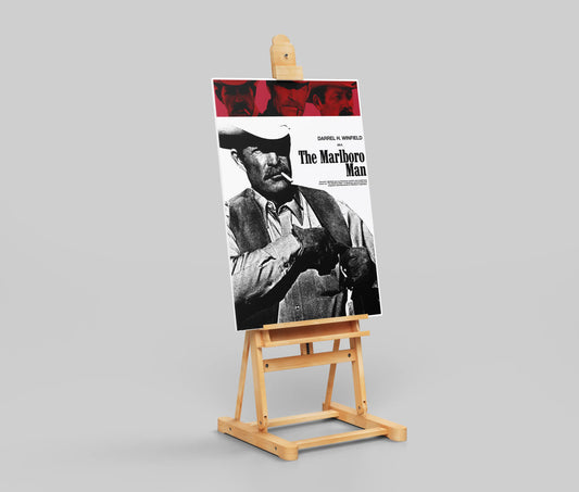 "The Marlboro Man" Darrel H. Winfield Vintage Tobacco Icon Poster - American Cowboy Retro Art Print