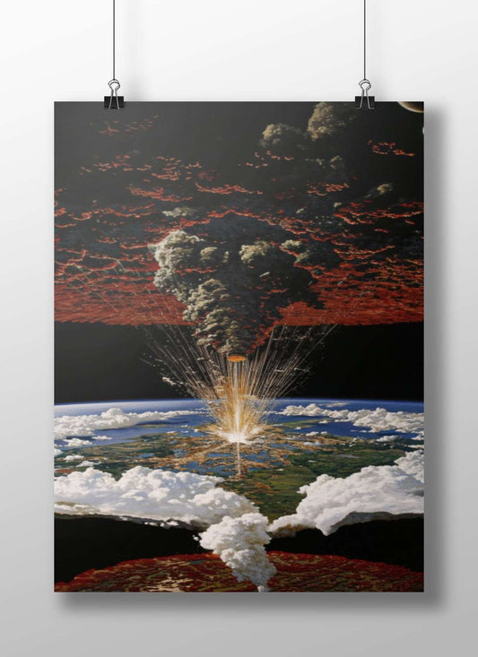 Nuclear explosion Main Subject: Nuclear explosion Matte BoizzBoard rigid print — Art wall art India | PosterBoizz