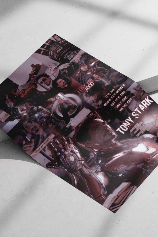 Tony Stark (Marvel's Avengers franchise) Main Subject: Tony Stark (Marvel's Avengers franchise) Matte poster print —