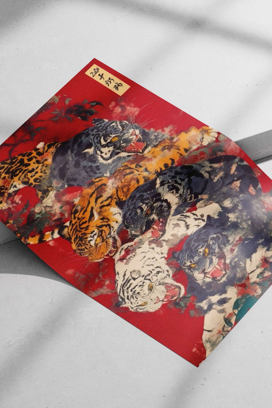 Tigers Main Subject: Tigers Matte poster print — Art wall art India | PosterBoizz