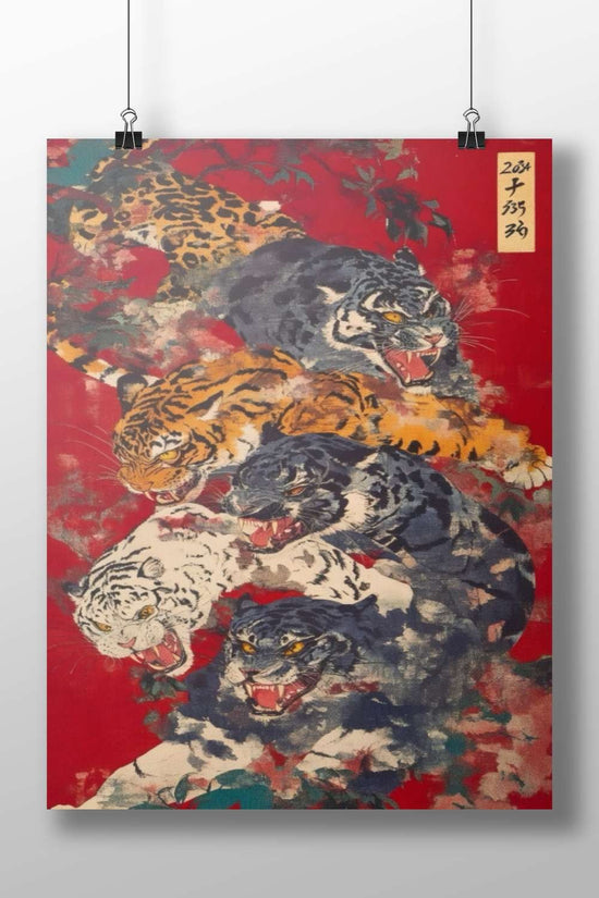 Tigers Main Subject: Tigers Matte BoizzBoard rigid print — Art wall art India | PosterBoizz