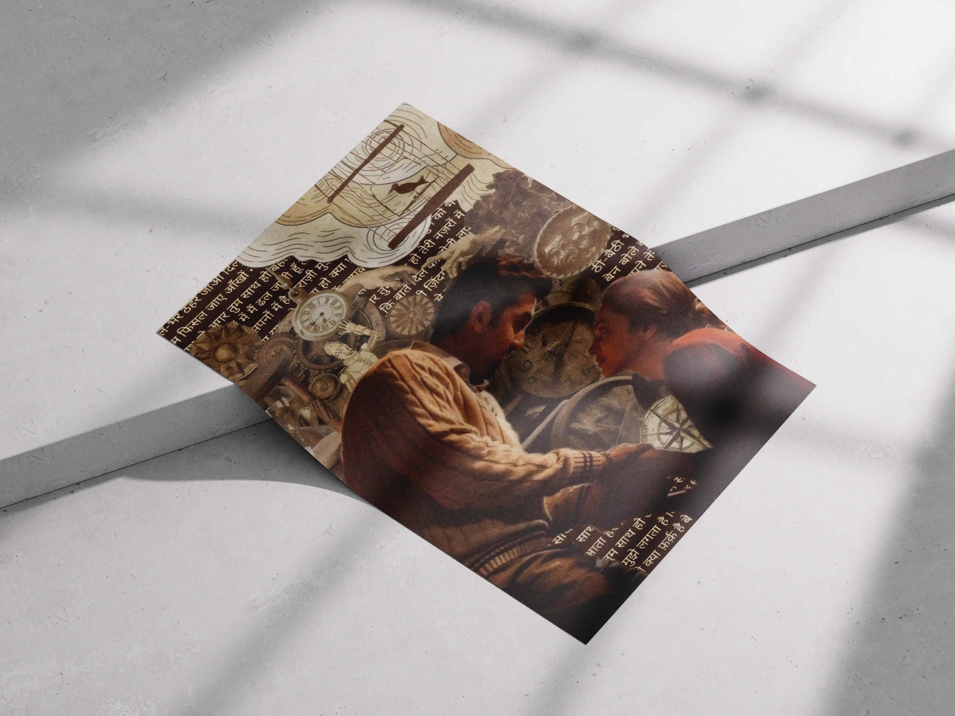 Tamasha “Agar Tum Saath Ho” Poster – Ranbir & Deepika Sad Romantic Scene | Hindi Poem Collage Art Print