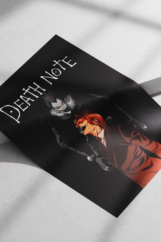 Light Yagami and Ryuk from Death Note franchise Main Subject: Light Yagami and Ryuk from Death Note franchise Matte poster