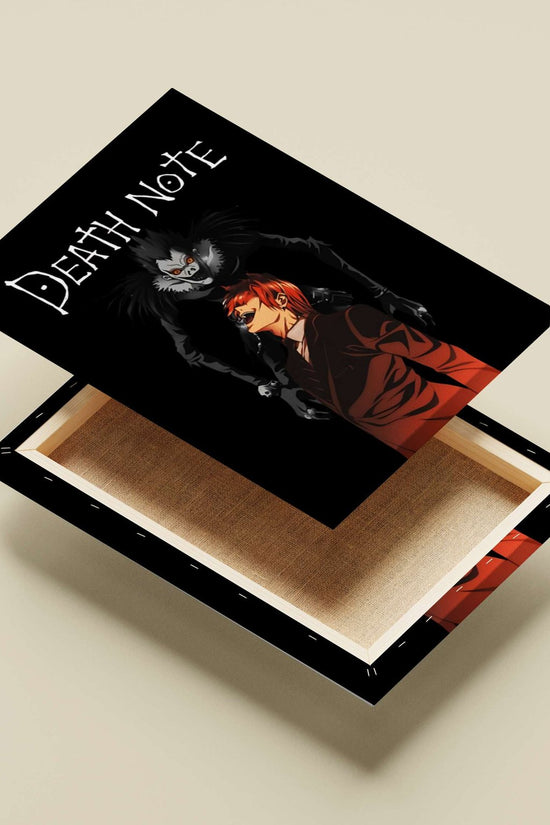 Light Yagami and Ryuk from Death Note franchise Main Subject: Light Yagami and Ryuk from Death Note franchise Canvas wall