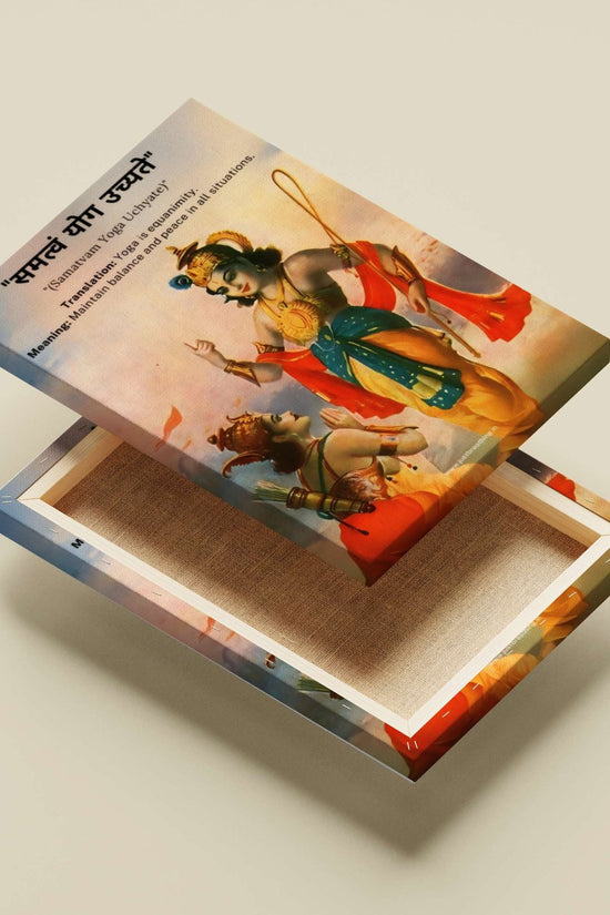 Lord Shiva and Lord Hanuman Main Subject: Lord Shiva and Lord Hanuman Canvas wall art — Sanatan wall art India | PosterBoizz