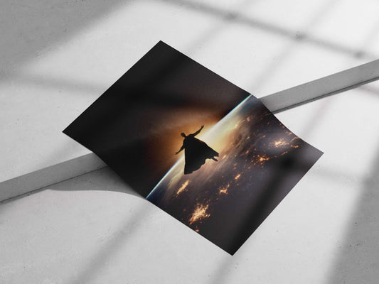 Superman (DC Comics franchise) Main Subject: Superman (DC Comics franchise) Matte poster print — Superhero wall art India |