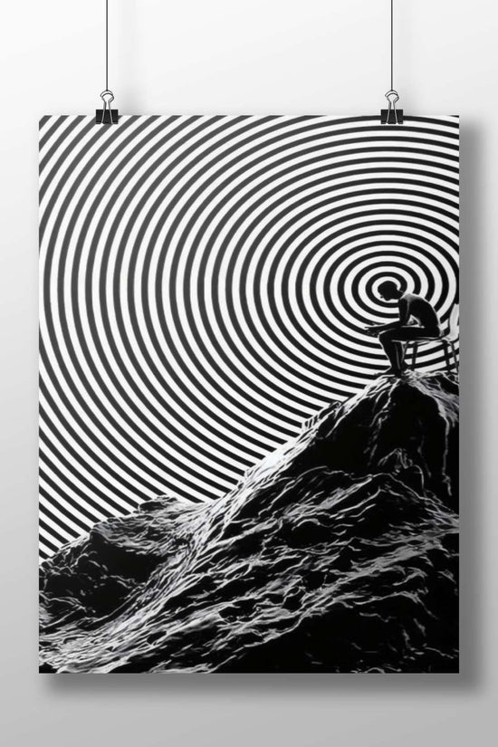 Silhouetted Human Figure Abstract Art Modern Digital Matte BoizzBoard rigid print — Art wall art India | PosterBoizz