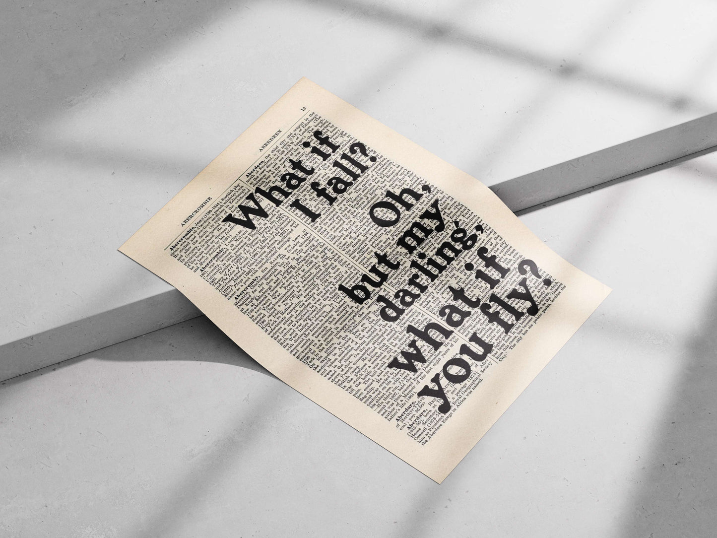 Joker (Heath Ledger) The Dark Knight Joker Menacing Vintage Dictionary Quote Poster – B&W Art