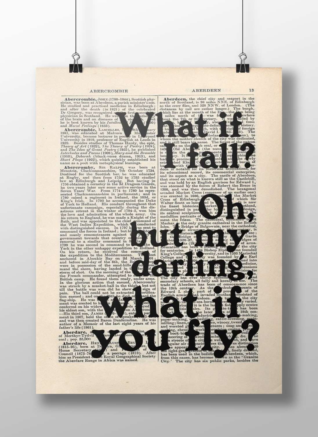 Joker (Heath Ledger) The Dark Knight Joker Menacing Vintage Dictionary Quote Poster – B&W Art