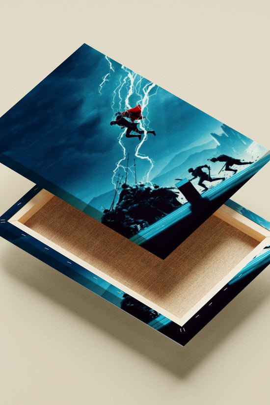 Superman and Batman (DC Universe) Main Subject: Superman and Batman (DC Universe) Canvas wall art — Superhero wall art India
