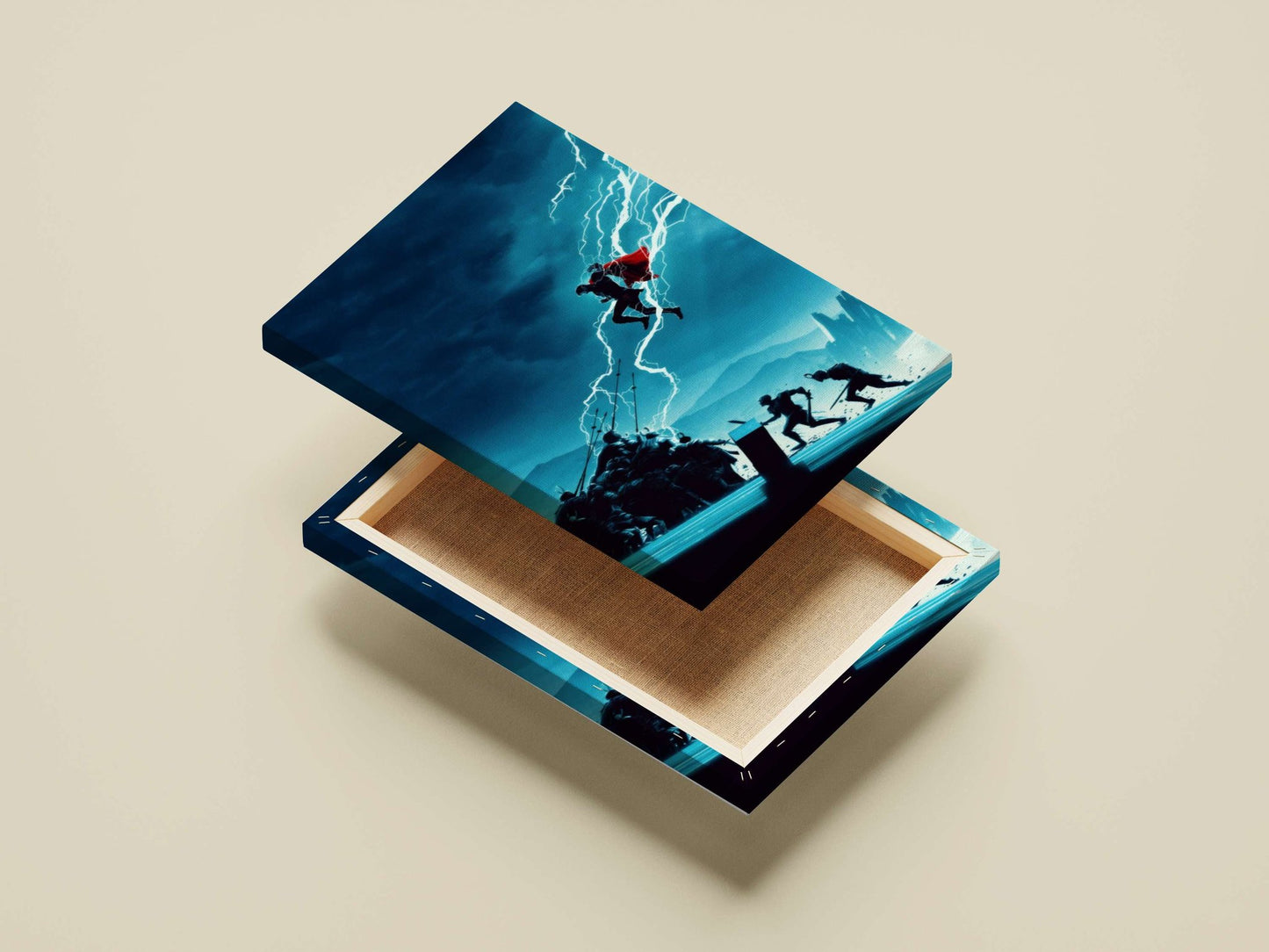 Superman and Batman (DC Universe) Main Subject: Superman and Batman (DC Universe) Canvas wall art — Superhero wall art India
