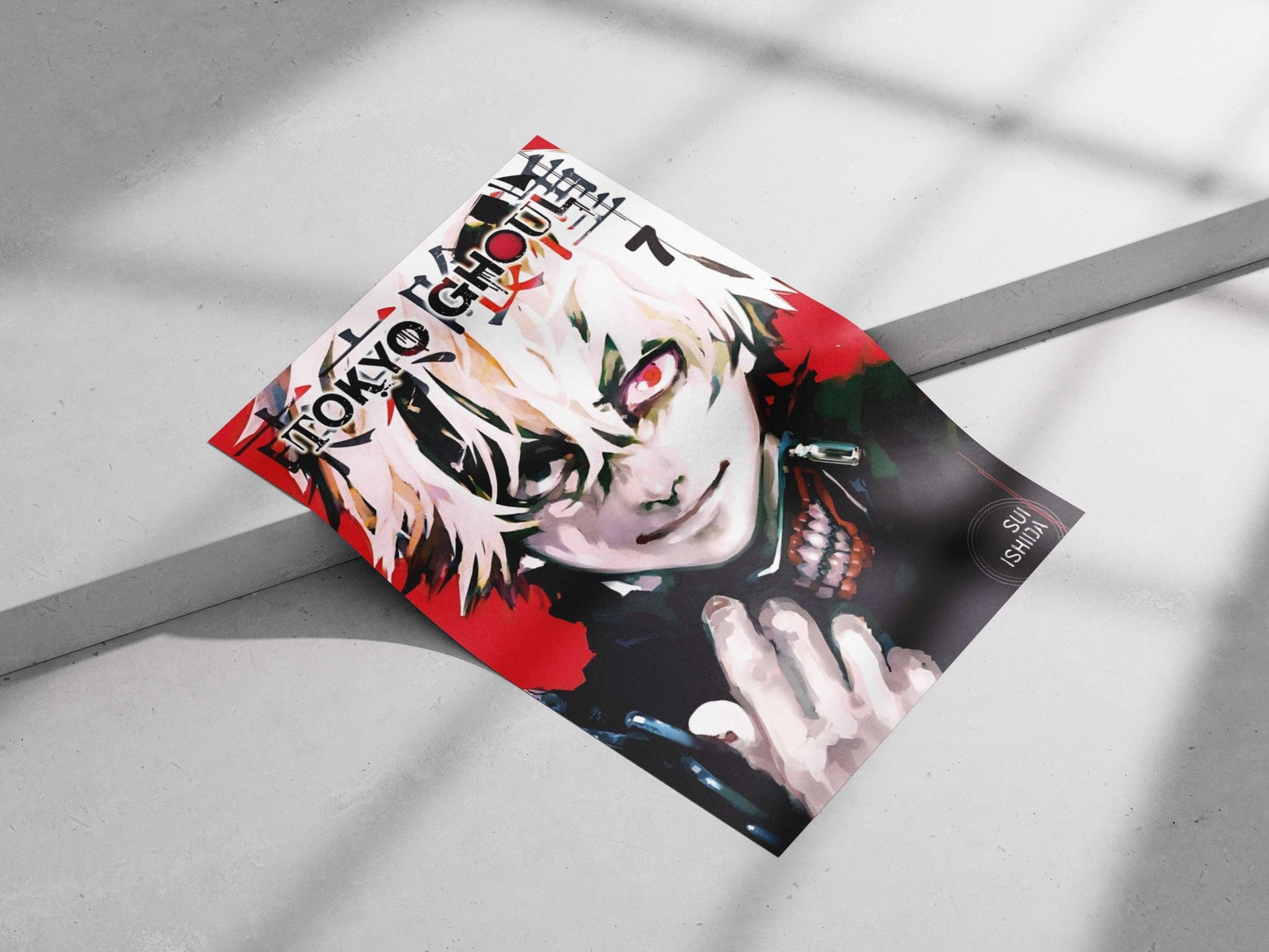 Kaneki Ken from Tokyo Ghoul (volume 7) Main Subject: Kaneki Ken from Tokyo Ghoul (volume 7) Matte poster print — Anime wall