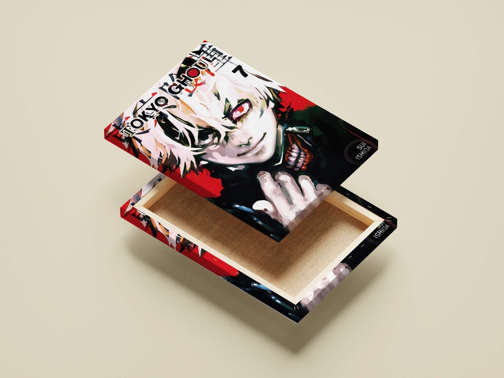 Kaneki Ken from Tokyo Ghoul (volume 7) Main Subject: Kaneki Ken from Tokyo Ghoul (volume 7) Canvas wall art — Anime wall art