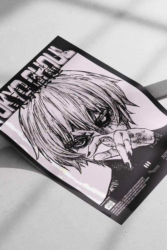 Ken Kaneki from Tokyo Ghoul Main Subject: Ken Kaneki from Tokyo Ghoul Matte poster print — Anime wall art India | PosterBoizz