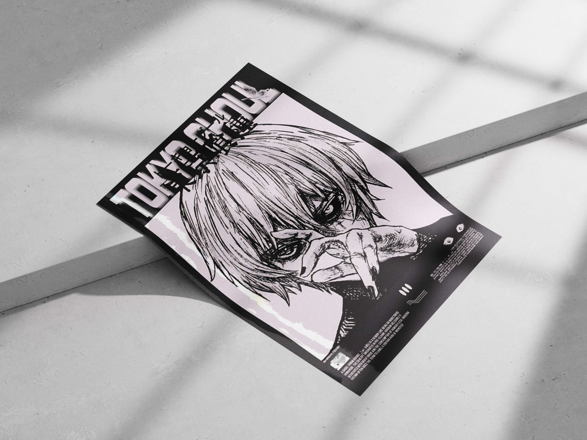 Ken Kaneki from Tokyo Ghoul Main Subject: Ken Kaneki from Tokyo Ghoul Matte poster print — Anime wall art India | PosterBoizz