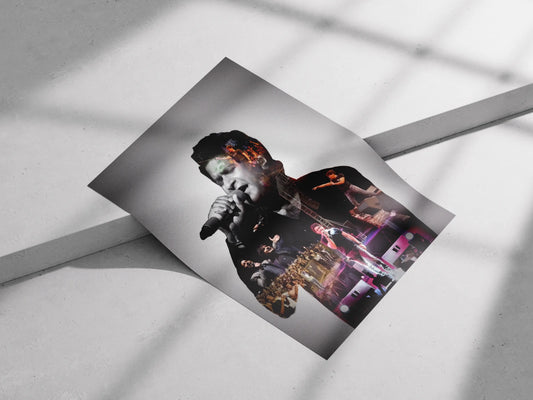 KK Tribute Poster | Iconic Indian Singer Wall Art | Live Performance Collage Print