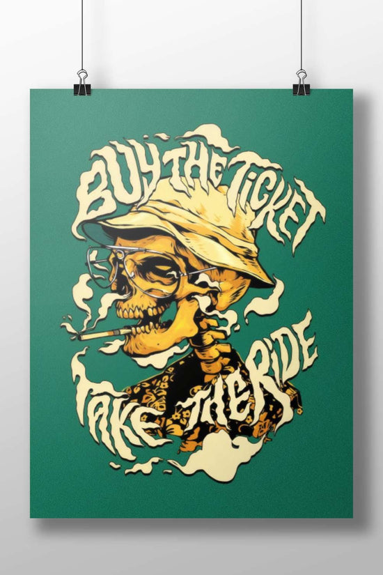 Skeleton Main Subject: Skeleton Matte BoizzBoard rigid print — Art wall art India | PosterBoizz