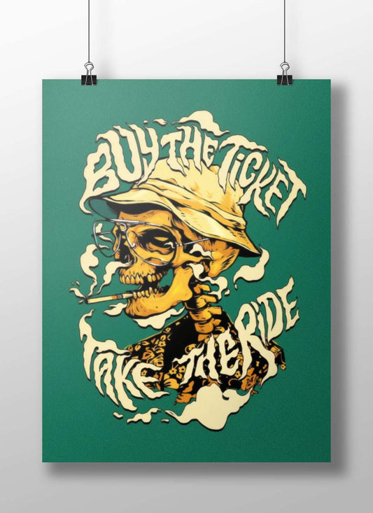 Skeleton Main Subject: Skeleton Matte BoizzBoard rigid print — Art wall art India | PosterBoizz