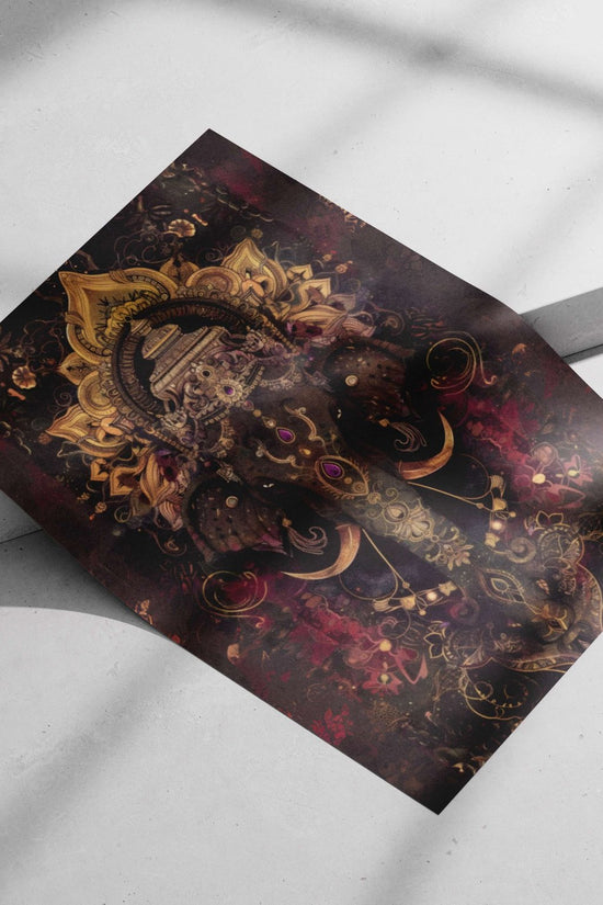 Ganesha (Hindu deity) Main Subject: Ganesha (Hindu deity) Matte poster print — Sanatan wall art India | PosterBoizz