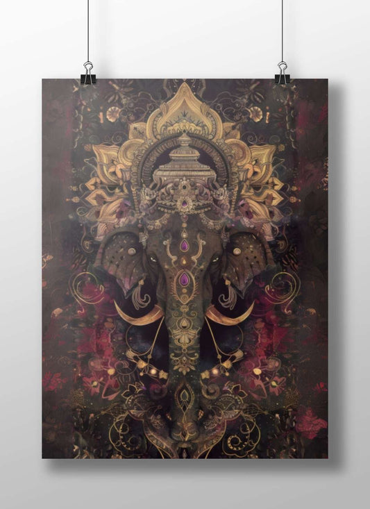 Ganesha (Hindu deity) Main Subject: Ganesha (Hindu deity) Matte BoizzBoard rigid print — Sanatan wall art India | PosterBoizz