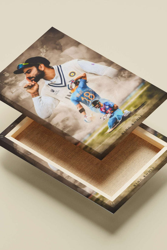 Virat Kohli (Indian cricket player, wearing Indian national team jerseys) Main Subject: Virat Kohli (Indian cricket player,